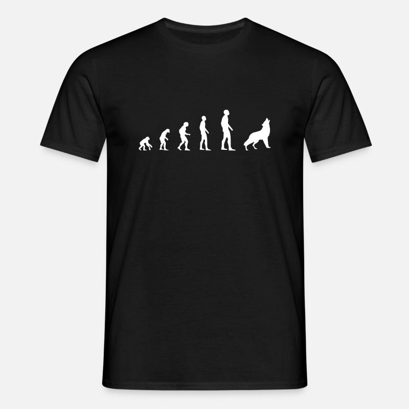 Wolf – Evolution - Men's T-Shirt - black