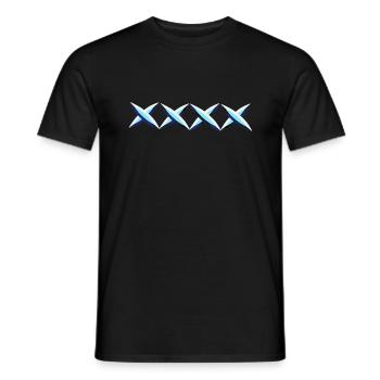 blaue kreuze kreuz - Männer T-Shirt - Schwarz - Vorne - AI Model Male 178 light (178cm)