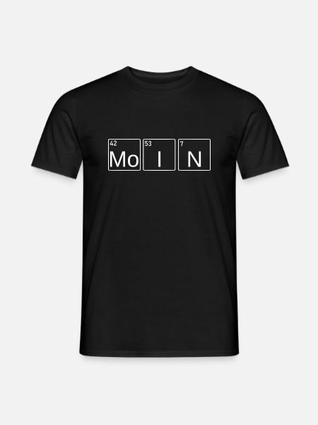 Moin - Elemente des Nordens white - Männer T-Shirt - Schwarz
