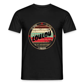 Le vrai le seul l'unique loulou - T-shirt homme - noir - Devant - AI Model Male 178 light (178cm)