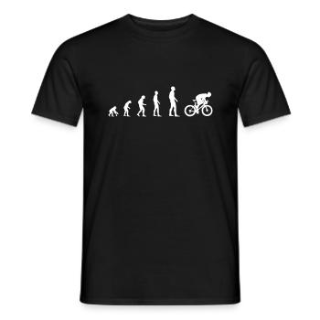 Radsport Rennrad – Evolution - Männer T-Shirt - Schwarz - Vorne - AI Model Male 178 light (178cm)