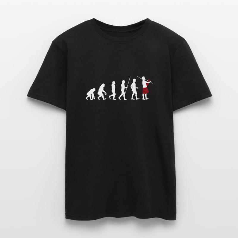 Instrument de cornemuse drôle d'évolution de cornemuse T-shirt homme