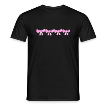 loop symbol fly four pink shiny - Men's T-Shirt - black - Front - AI Model Male 178 light (178cm)