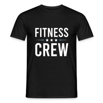 Fitness Crew - Männer T-Shirt - Schwarz - Vorne - AI Model Male 178 light (178cm)