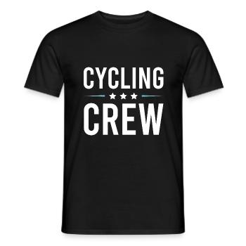 Cycling Crew - Men's T-Shirt - black - Front - AI Model Male 178 light (178cm)