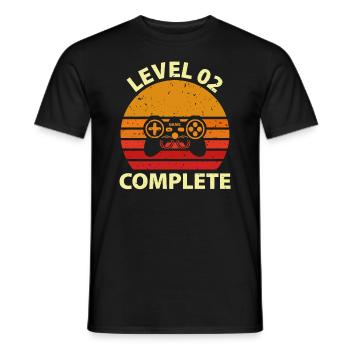 Level 2 Complete Vintage Tee Feiern Sie den 2. Mi - Männer T-Shirt - Schwarz - Vorne - AI Model Male 178 light (178cm)