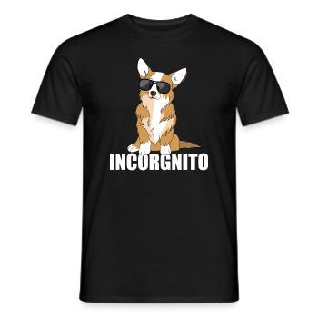 Vintage Incorgnito Funny Shirt Liebhaber Corgi - Männer T-Shirt - Schwarz - Vorne - AI Model Male 178 light (178cm)