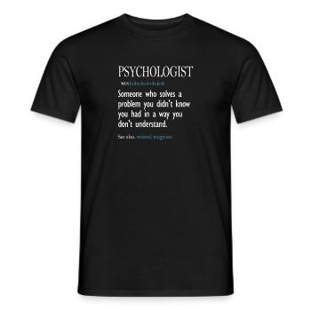 Cadeau drôle de psychologie de tee de définition de psychologue - T-shirt homme - noir - Devant - AI Model Male 178 light (178cm)