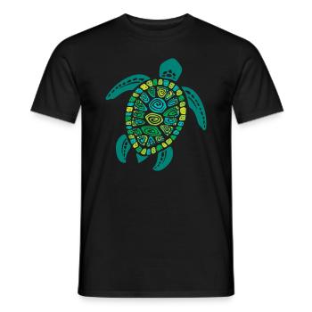 Rette die Schildkröte Rette den Planeten - Männer T-Shirt - Schwarz - Vorne - AI Model Male 178 light (178cm)