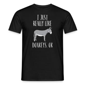 J'aime vraiment les ânes - T-shirt homme - noir - Devant - AI Model Male 178 light (178cm)