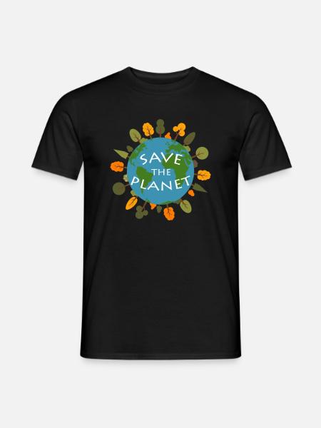 Salva il pianeta rispettoso dell'ambiente - Mænd T-shirt - sort