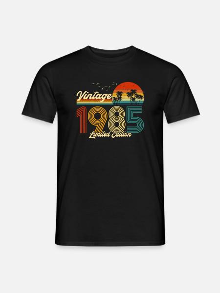 Vintage 1985 T-Shirt Limited Edition 35 Birthday M - Men's T-Shirt - black