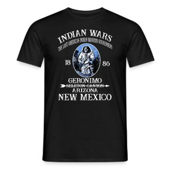 INDIAN WARS - T-shirt homme - noir - Devant - AI Model Male 178 light (178cm)