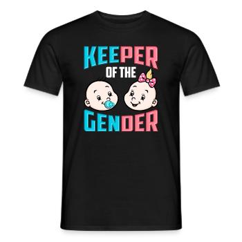 Keeper of the Gender Reveal Shirt Baby Announcemen - Männer T-Shirt - Schwarz - Vorne - AI Model Male 178 light (178cm)