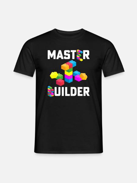 Kids Cool Master Builder Block Building voor papa - Mænd T-shirt - sort