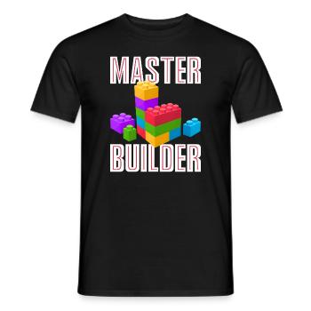 Master Builder Shirt Cute Master Block Builder Dad - Men's T-Shirt - black - Front - AI Model Male 178 light (178cm)