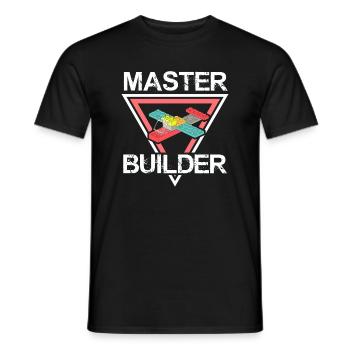 Master Builder Plane Toy for Expert Builders Dad - Men's T-Shirt - black - Front - AI Model Male 178 light (178cm)