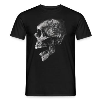 Totenkopf mit Drachen - Männer T-Shirt - Schwarz - Vorne - AI Model Male 178 light (178cm)