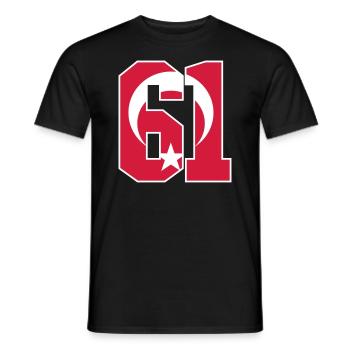 Trabzon 61 Türkei Flagge - Männer T-Shirt - Schwarz - Vorne - AI Model Male 178 light (178cm)