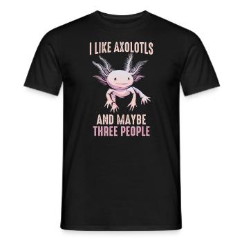 Poisson Axolotl - T-shirt homme - noir - Devant - AI Model Male 178 light (178cm)