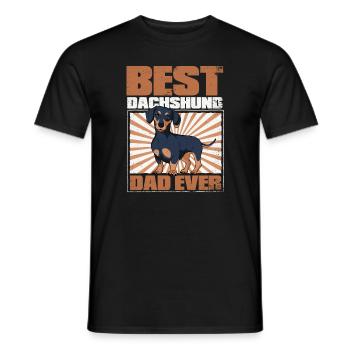 Dackel Hund - Männer T-Shirt - Schwarz - Vorne - AI Model Male 178 light (178cm)