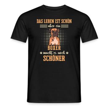 Deutscher Boxer Hund Hundehalter Hunde Boxer - Männer T-Shirt - Schwarz - Vorne - AI Model Male 178 light (178cm)