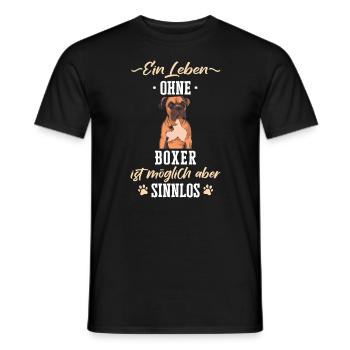 Deutscher Boxer Hund Hundehalter Hunde Boxer - Männer T-Shirt - Schwarz - Vorne - AI Model Male 178 light (178cm)
