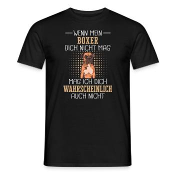 Deutscher Boxer Hund Hundehalter Hunde Boxer - Männer T-Shirt - Schwarz - Vorne - AI Model Male 178 light (178cm)