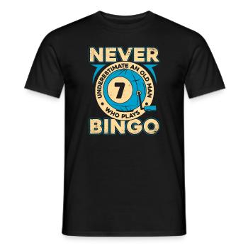 Bingo Glücksspiel Lotterie Bingo Spieler - Männer T-Shirt - Schwarz - Vorne - AI Model Male 178 light (178cm)