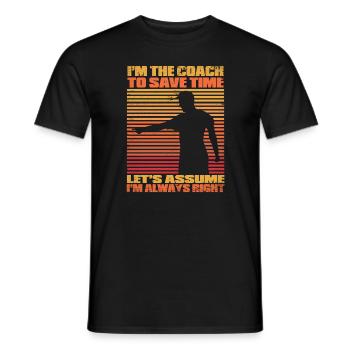 Coach Trainer - Men's T-Shirt - black - Front - AI Model Male 178 light (178cm)