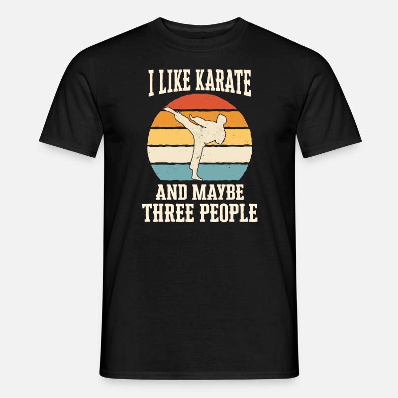 Karate Karatekämpfer Kampfkunst - Männer T-Shirt - Schwarz