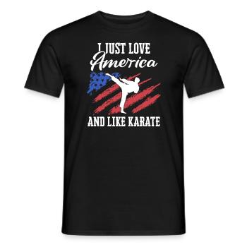 Karaté Karaté Combattant Arts Martiaux - T-shirt homme - noir - Devant - AI Model Male 178 light (178cm)