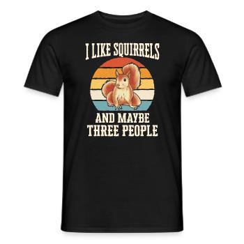 Squirrel Animal - Men's T-Shirt - black - Front - AI Model Male 178 light (178cm)