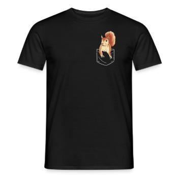 Squirrel Animal - Men's T-Shirt - black - Front - AI Model Male 178 light (178cm)