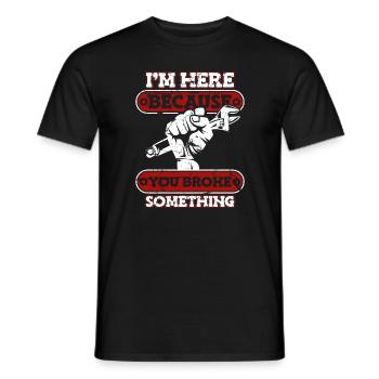 Mechanic Screwdriver Workshop - Men's T-Shirt - black - Front - AI Model Male 178 light (178cm)