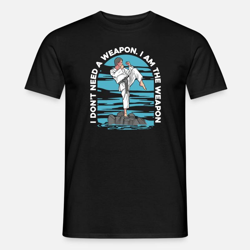 Karate Karatekämpfer Kampfkunst - Männer T-Shirt - Schwarz
