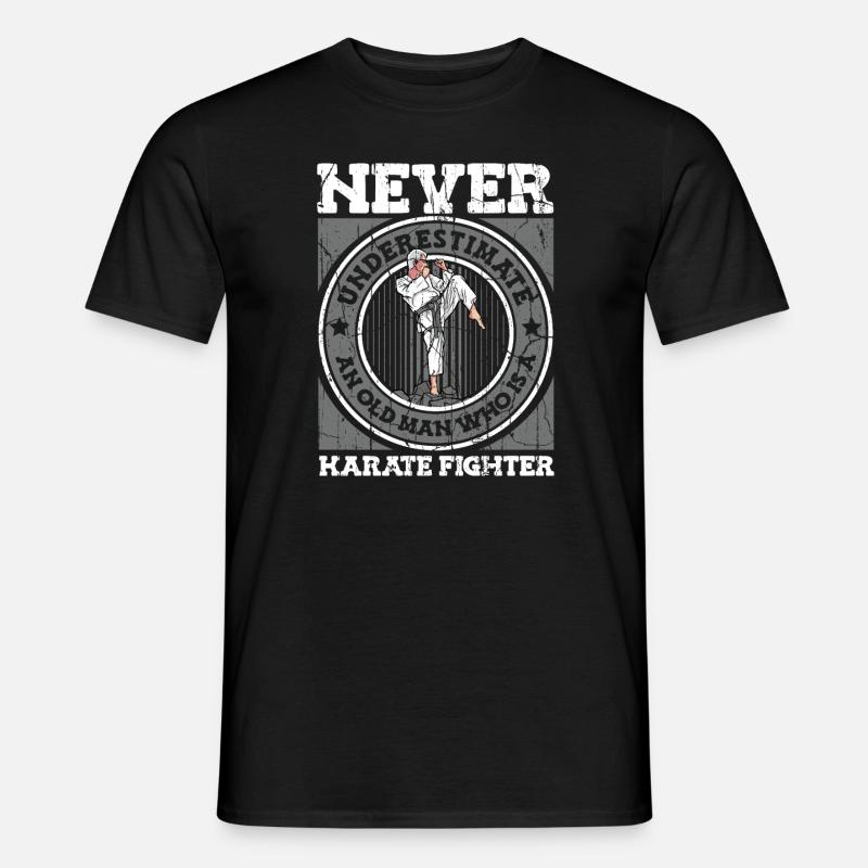 Karate Karatekämpfer Kampfkunst - Männer T-Shirt - Schwarz