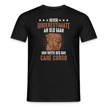 Cane Corso Dog - Men's T-Shirt - black - Front - AI Model Male 178 light (178cm)