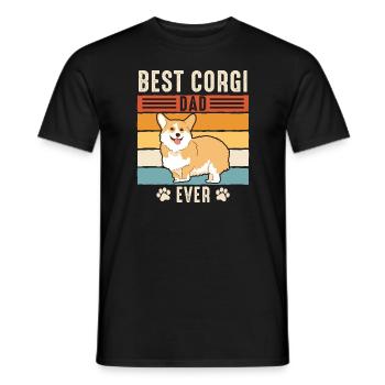 Pembroke Welsh Corgi Chiens Chiens - T-shirt homme - noir - Devant - AI Model Male 178 light (178cm)