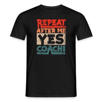 Coach Trainer - Men's T-Shirt - black - Front - AI Model Male 178 light (178cm)