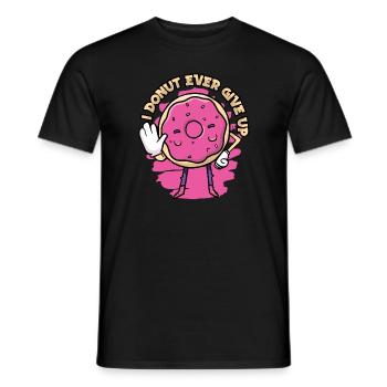Donut Donuts Candy Bagel - T-shirt homme - noir - Devant - AI Model Male 178 light (178cm)