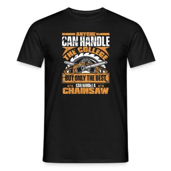 Bûcheron Whale Worker Chainsaw Axe - T-shirt homme - noir - Devant - AI Model Male 178 light (178cm)