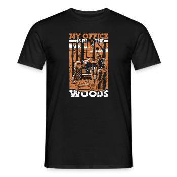Bûcheron Whale Worker Chainsaw Axe - T-shirt homme - noir - Devant - AI Model Male 178 light (178cm)