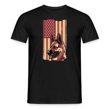 Malinois Hund - Männer T-Shirt - Schwarz - Vorne - AI Model Male 178 light (178cm)