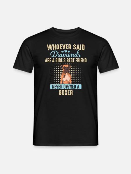 Deutscher Boxer Hund Hundebesitzer Hunde - Männer T-Shirt - Schwarz
