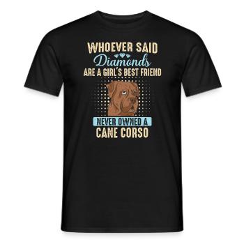 Cane Corso Hund - Männer T-Shirt - Schwarz - Vorne - AI Model Male 178 light (178cm)