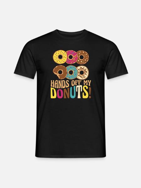 Donut Donuts Candy Bagel - Men's T-Shirt - black