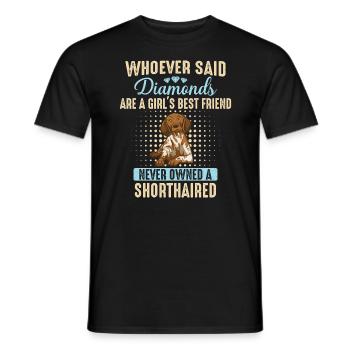 German Shorthair Dog - Men's T-Shirt - black - Front - AI Model Male 178 light (178cm)