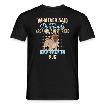 Mops Möpse Hund - Männer T-Shirt - Schwarz - Vorne - AI Model Male 178 light (178cm)