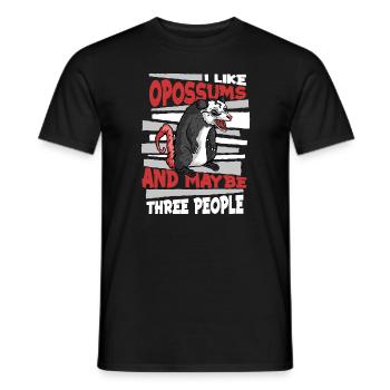 Opossum Possum Animal - Men's T-Shirt - black - Front - AI Model Male 178 light (178cm)